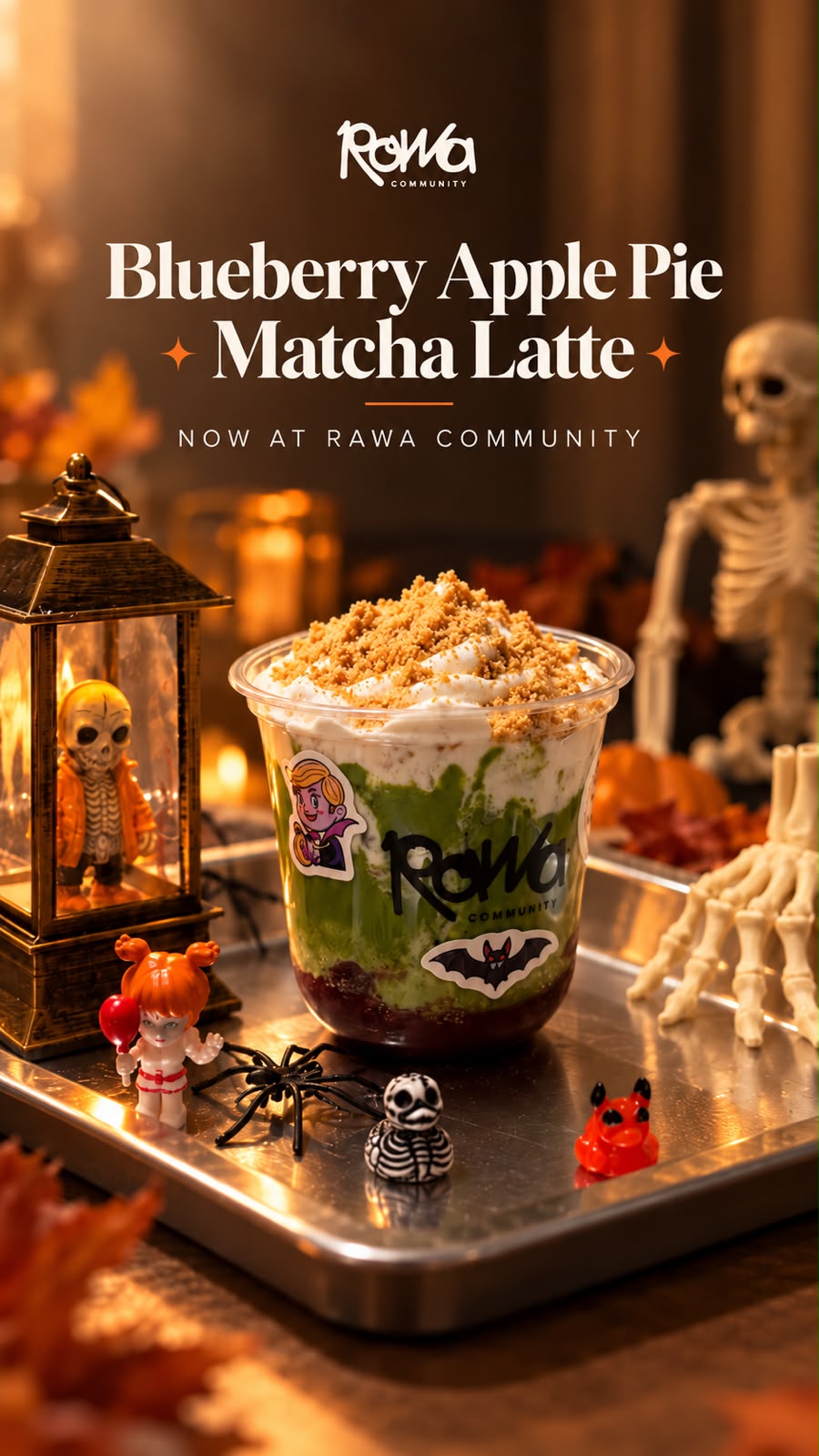 Blueberry Apple Pie Matcha Latte
